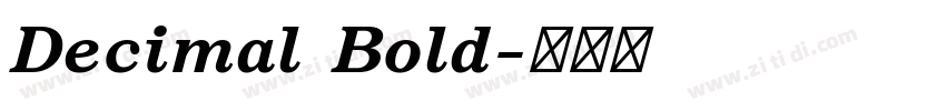 Decimal Bold字体转换